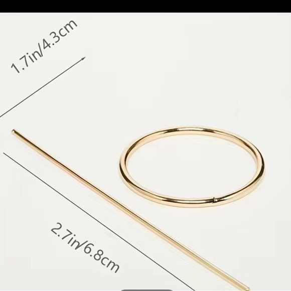{SHEIN} 1pc Minimalist Golden Hair Accessory - Picture 2 of 3